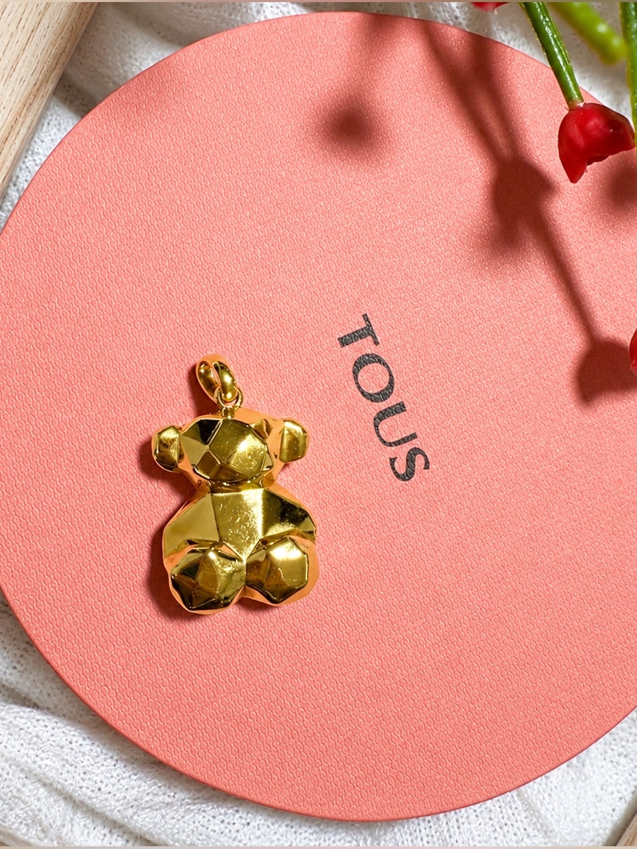 Tous 2.2cm Large Gold 18kt 925 Geometric Pendant Second Hand